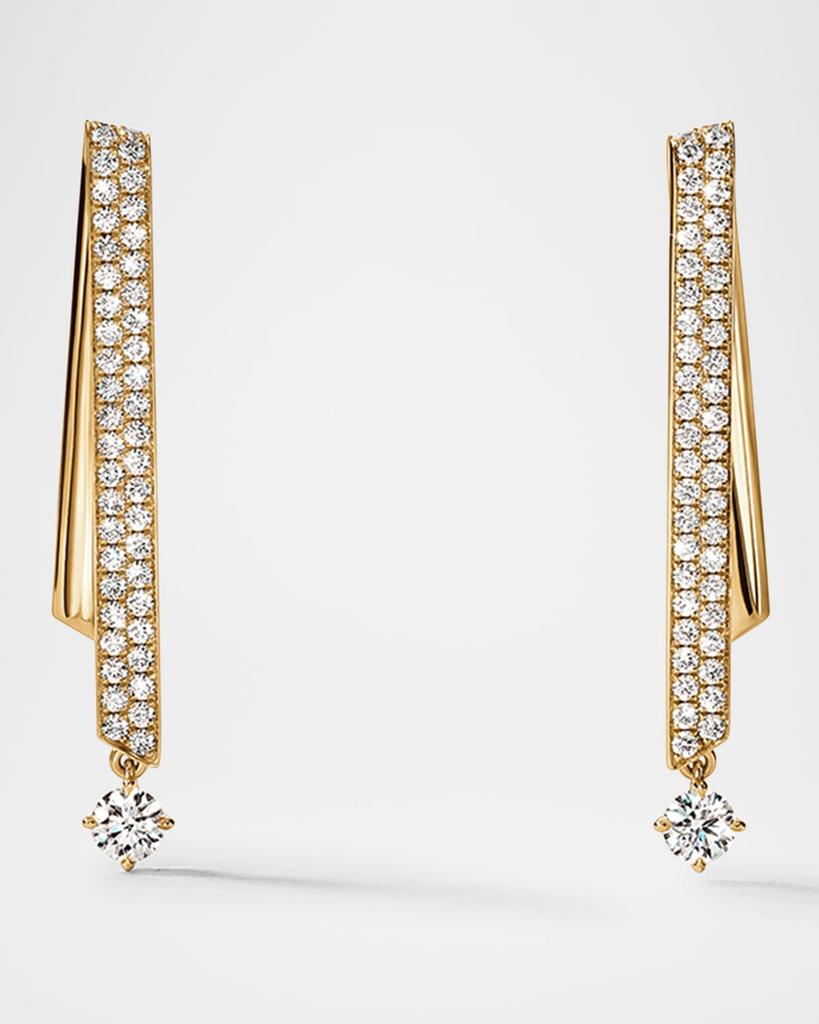Hearts On Fire 18K Yellow Gold Inside Out Diamond Flip Petite Drop Earrings