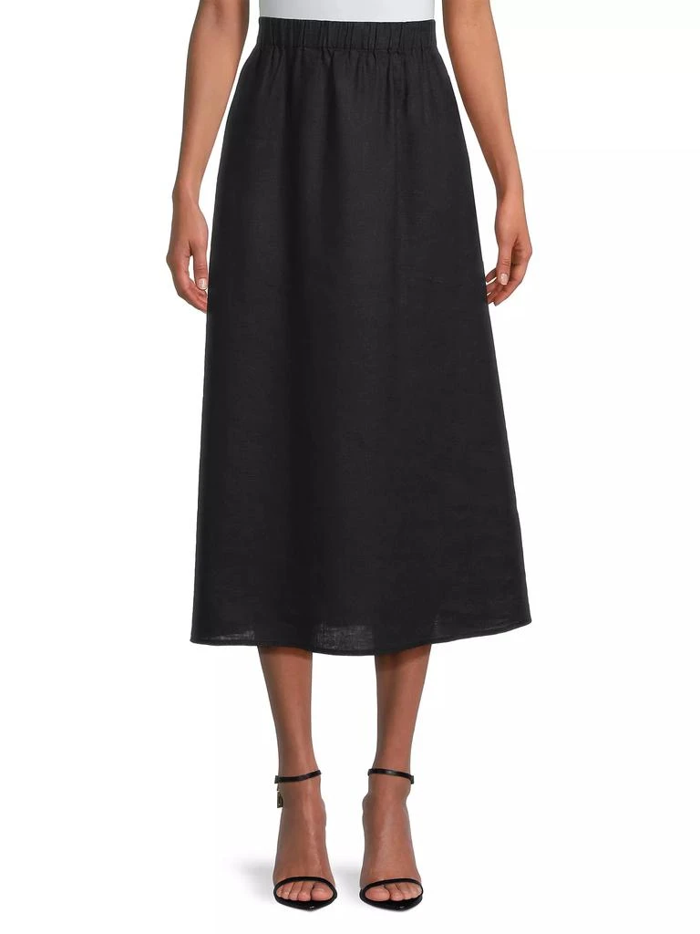 Eileen Fisher Linen Midi Skirt 3