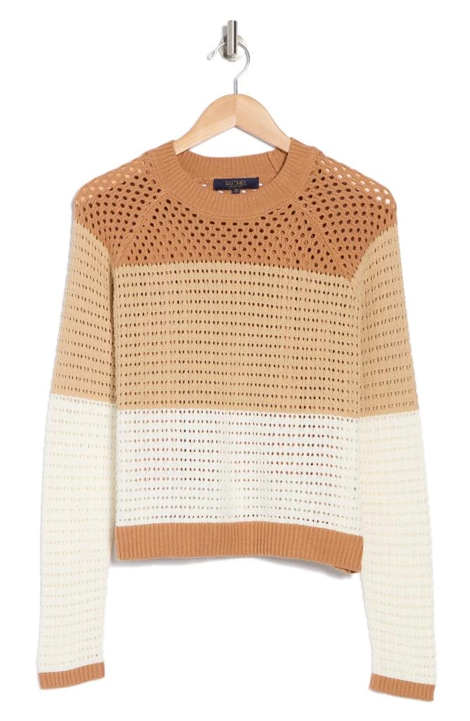 RACHEL Rachel Roy Colorblock Open Knit Sweater 3