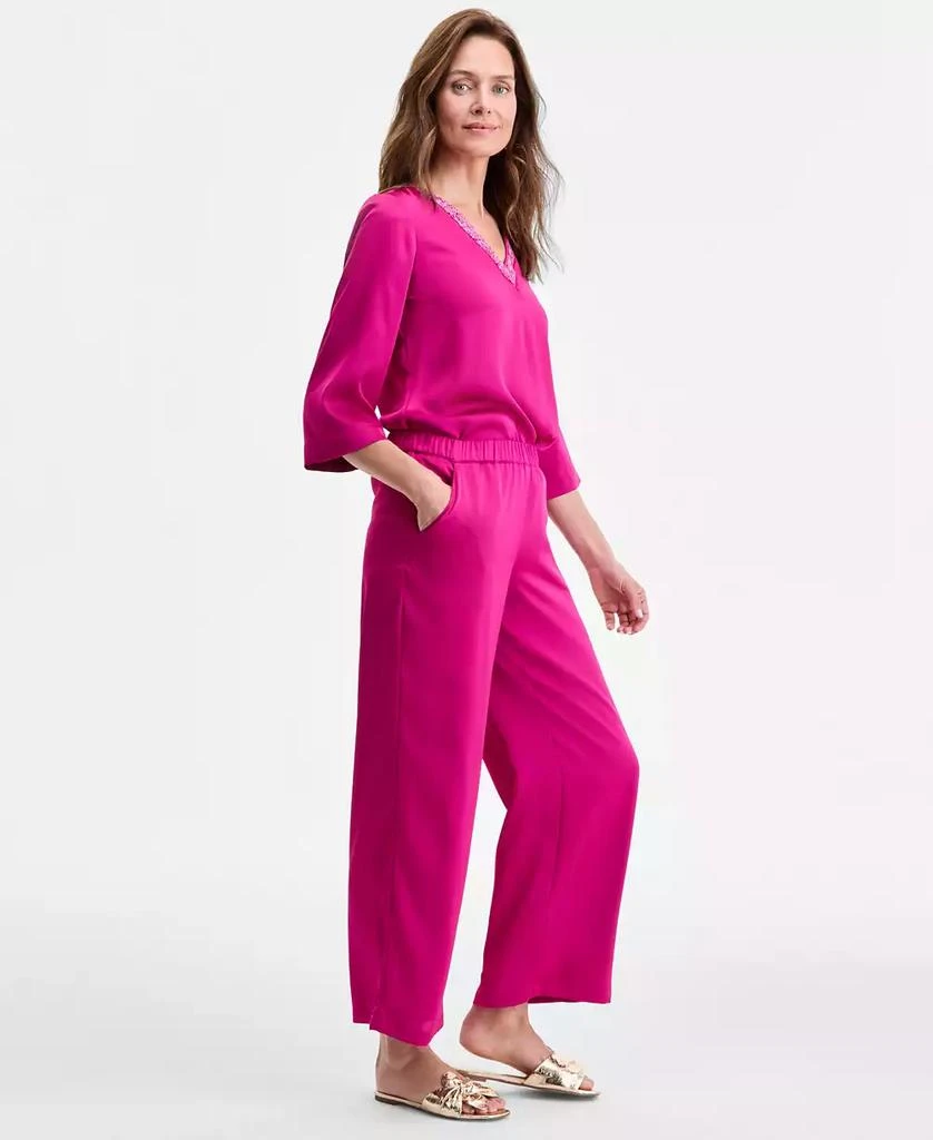 JM Collection Women's Beaded V-Neck 3/4-Sleeve Top, Exclusively at Macy's 5