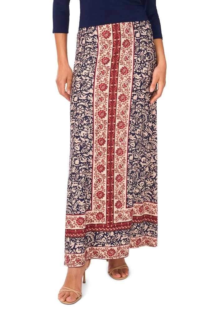 Vince Camuto Floral Border A-Line Skirt