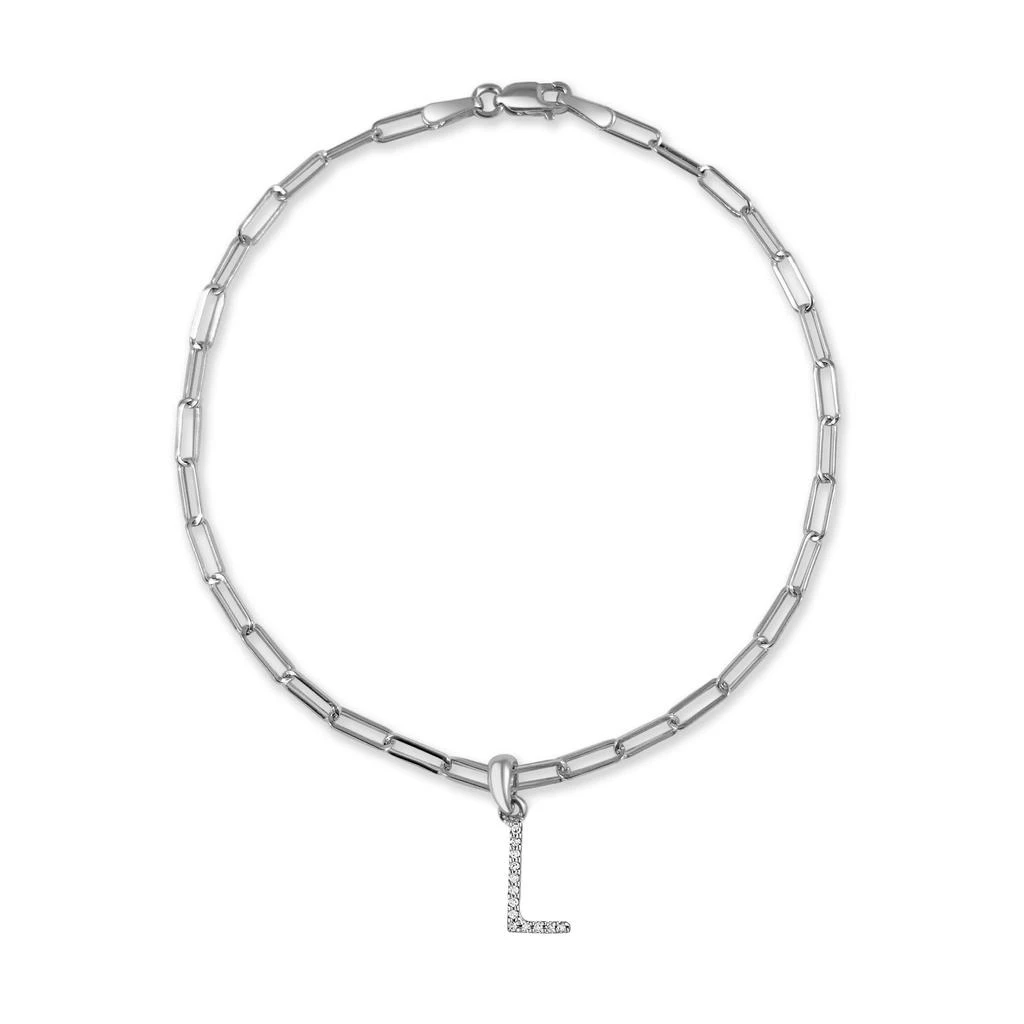 Sabrina Designs 14k White Gold & Diamond Initial Link Bracelet 23