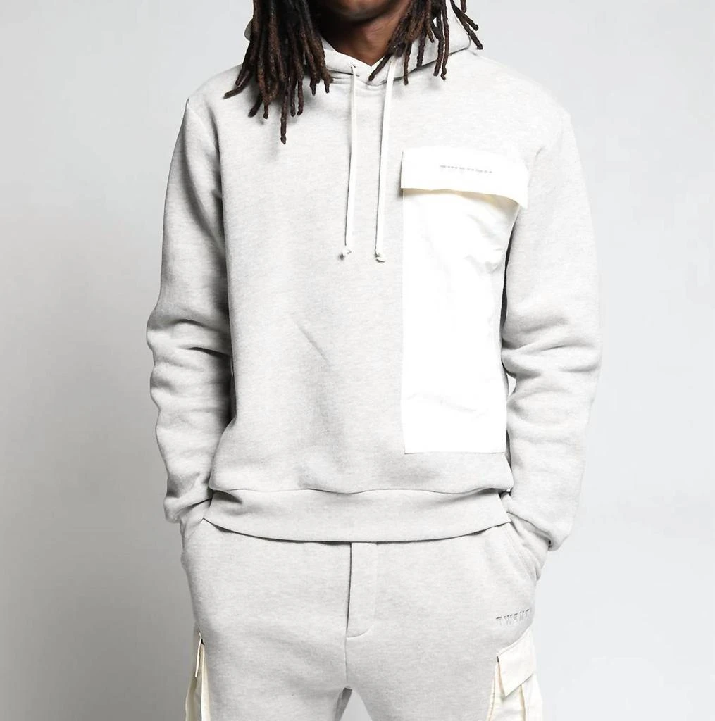 TWENTY MONTREAL Sunnyside Brushed Terry Hoodie In Heather Grey 1