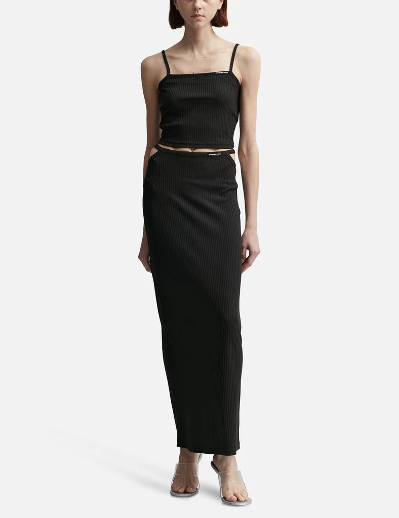 Alexander Wang G-String Rib Knit Cotton Jersey Skirt 4