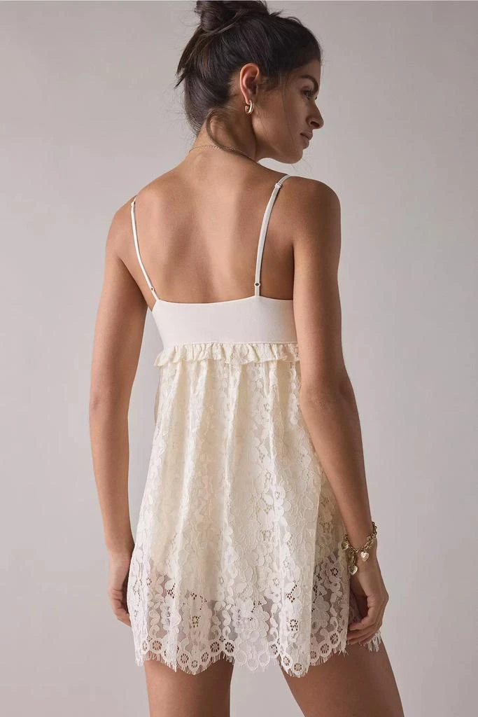 knee length dresses for ladies WOMEN'S SLEEVELESS LACE BABYDOLL MINI DRESS main image 1