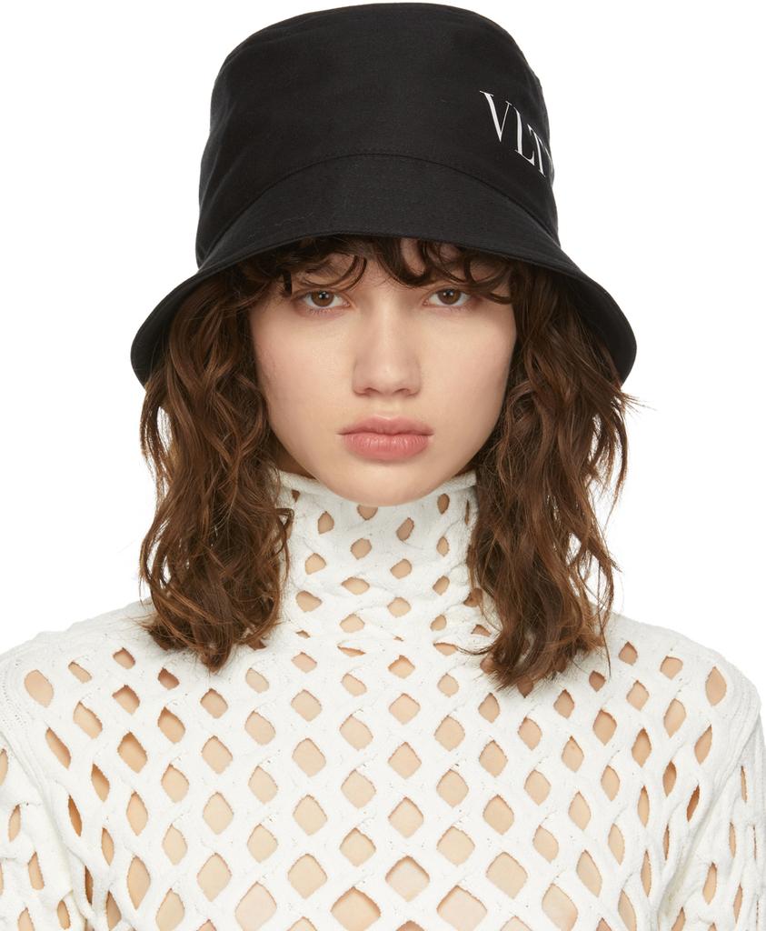 VLTN ブラック バケットハット ヴァレンティノ 帽子 ロゴ バケットハット ブラック メンズ