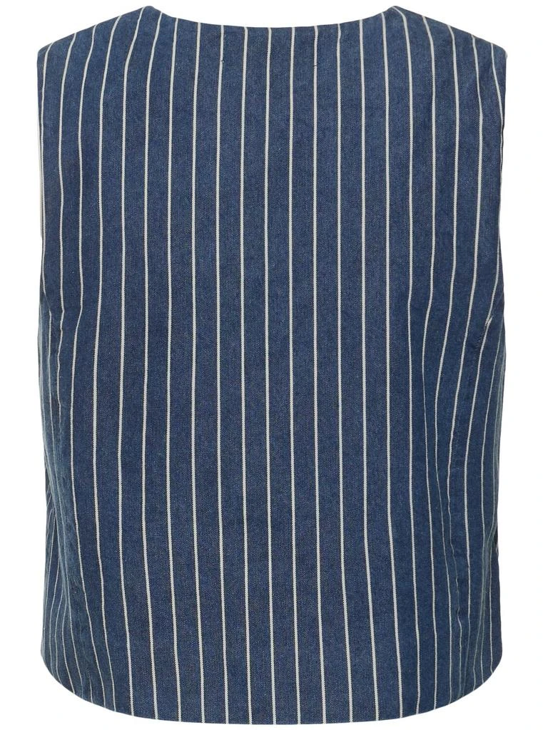 The Frankie Shop Clare Cotton Denim Vest 4