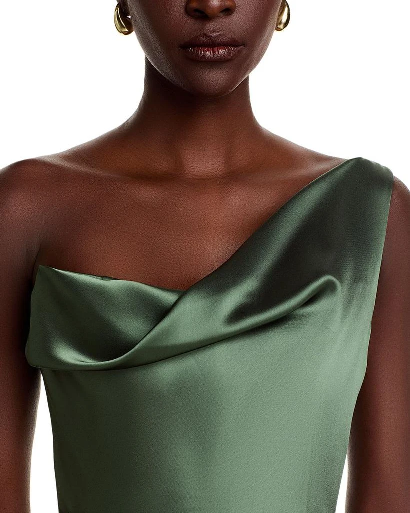 Amsale One Shoulder Drape Front Gown 3