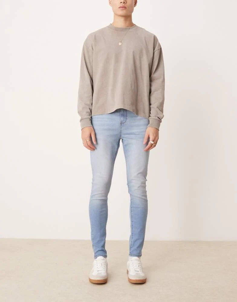 ASOS ASOS DESIGN power stretch jeans in light wash 1
