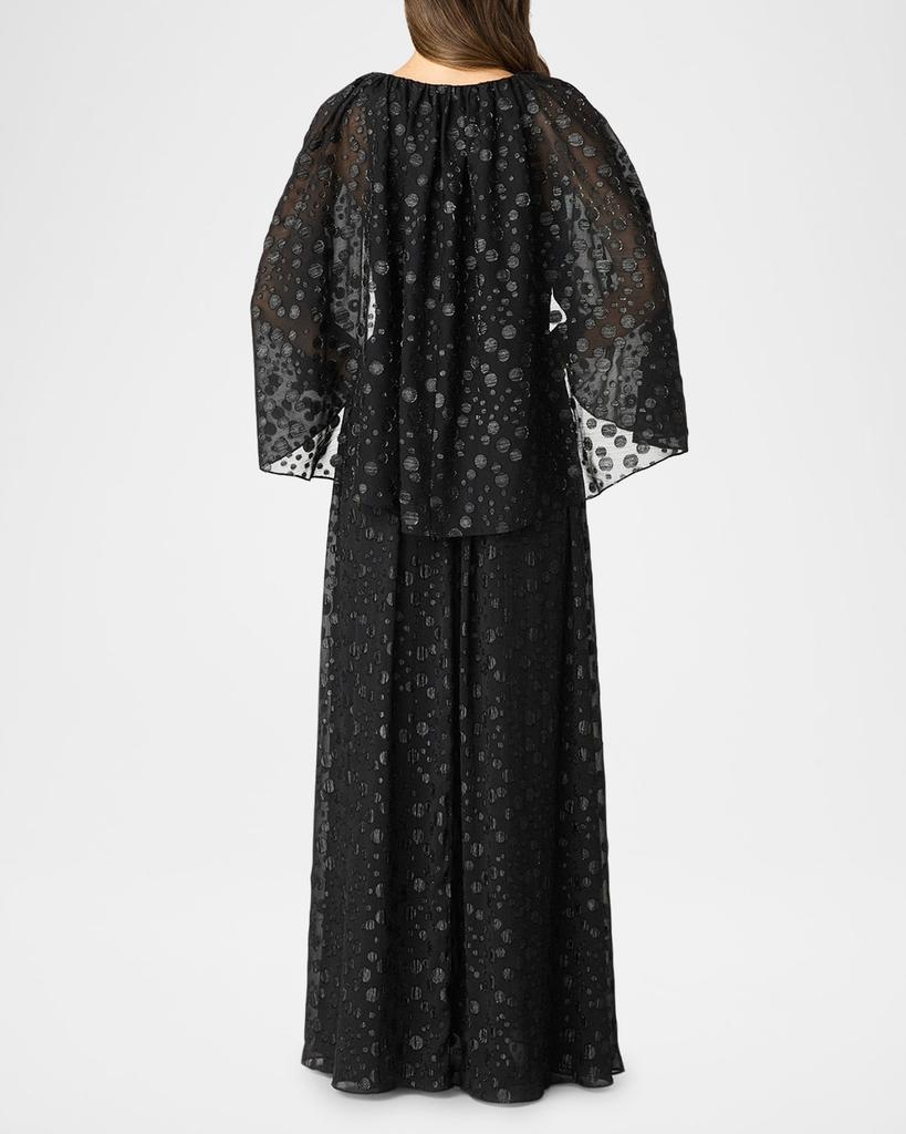 Shop Maud Fil Coupe Cape Maxi Dress on Sale at BeyondStyle