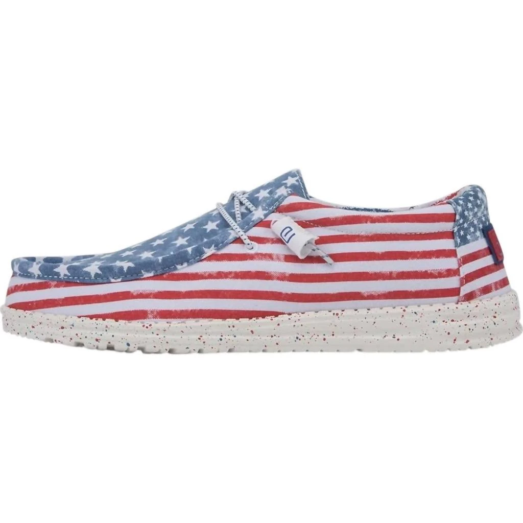 Hey Dude Men's Wally Patriotic Shoes In Stars And Stripes 3
