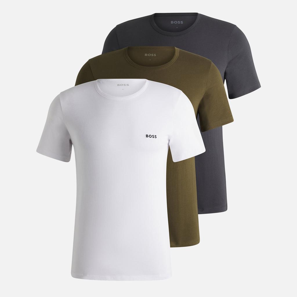 【HUGO BOSS】クラシック T シャツ 3 枚パック BOSS Men's Classic T-Shirts Short Sleeve Shirts Pure Cotton