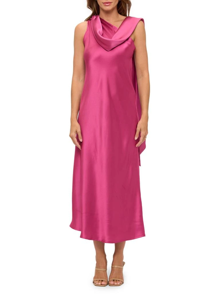 floral print a line midi dress Plus Size A-Line Floral Jacquard Soft Knit Midi Dress