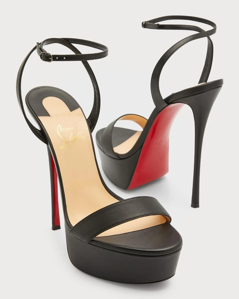 Christian Louboutin Loubi Queen Red Sole Platform Sandals 8