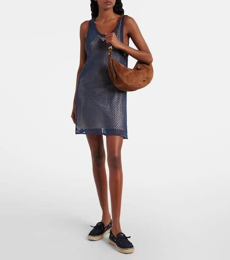 Prada Prada Demi-Lune Large suede shoulder bag 5