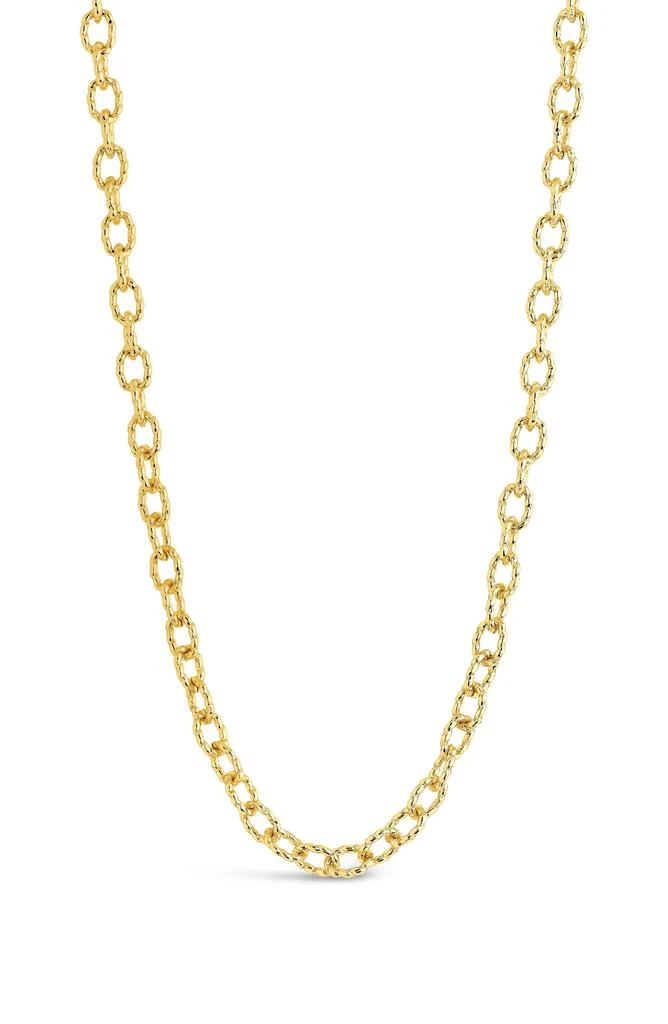 Sterling Forever Scottie Textured Chain Toggle Necklace