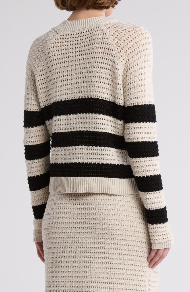 RACHEL Rachel Roy Crochet Stitch Stripe Sweater