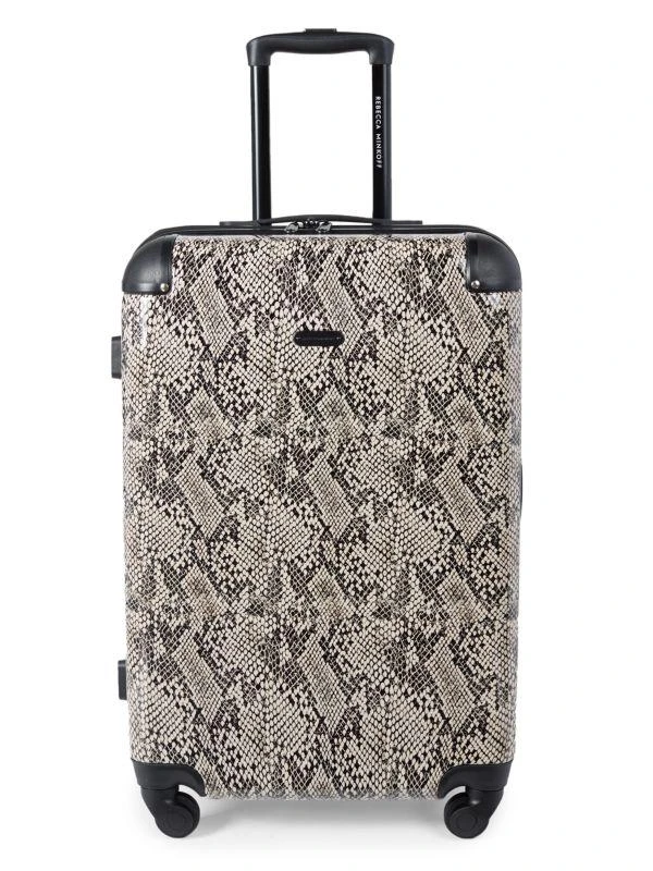 Rebecca Minkoff Pippa 24-Inch Snakeskin-Print Suitcase 1