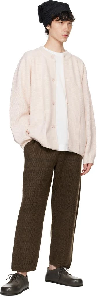 Homme Plissé Issey Miyake Brown Rustic Knit Sweatpants 4