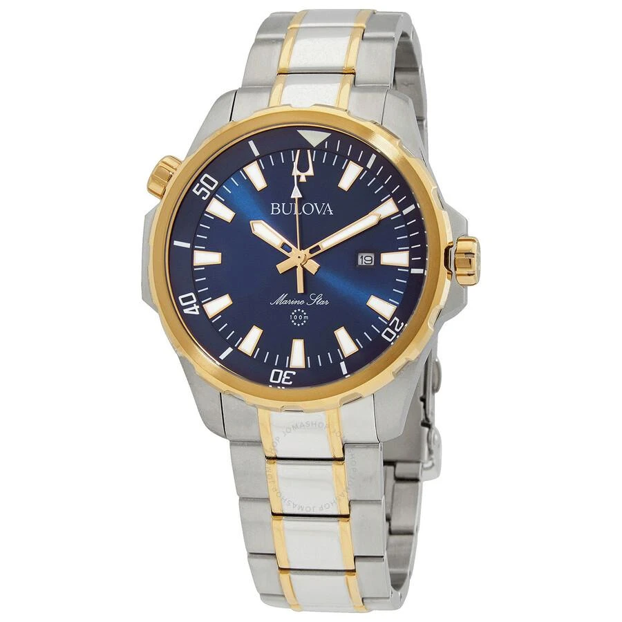 Bulova Marine Star Quartz Blue Dial Men's Watch 98B384 1