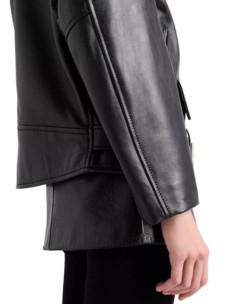 Prada Nappa Leather Biker Jacket 6