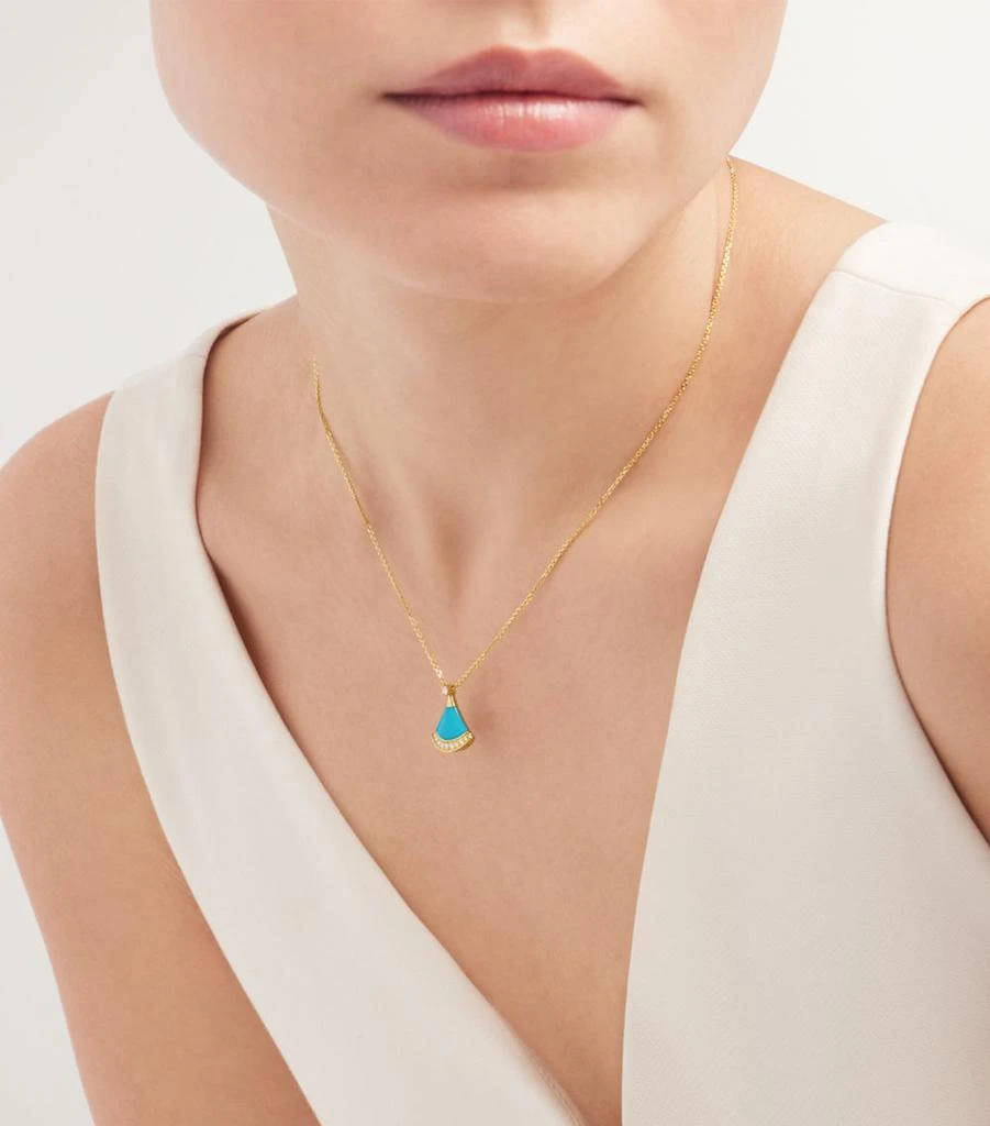BVLGARI Rose Gold, Diamond and Turquoise Divas’ Dream Necklace 5