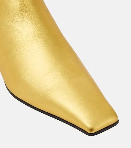 Khaite Marfa metallic leather ankle boots 6