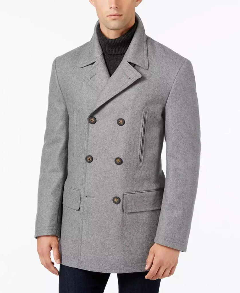 Michael Kors Men's Classic Fit Double-Breasted Wool Blend Peacoats 1