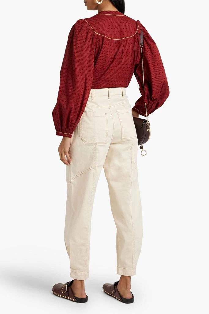 Joie Keena striped fil coupé cotton-jacquard blouse 3