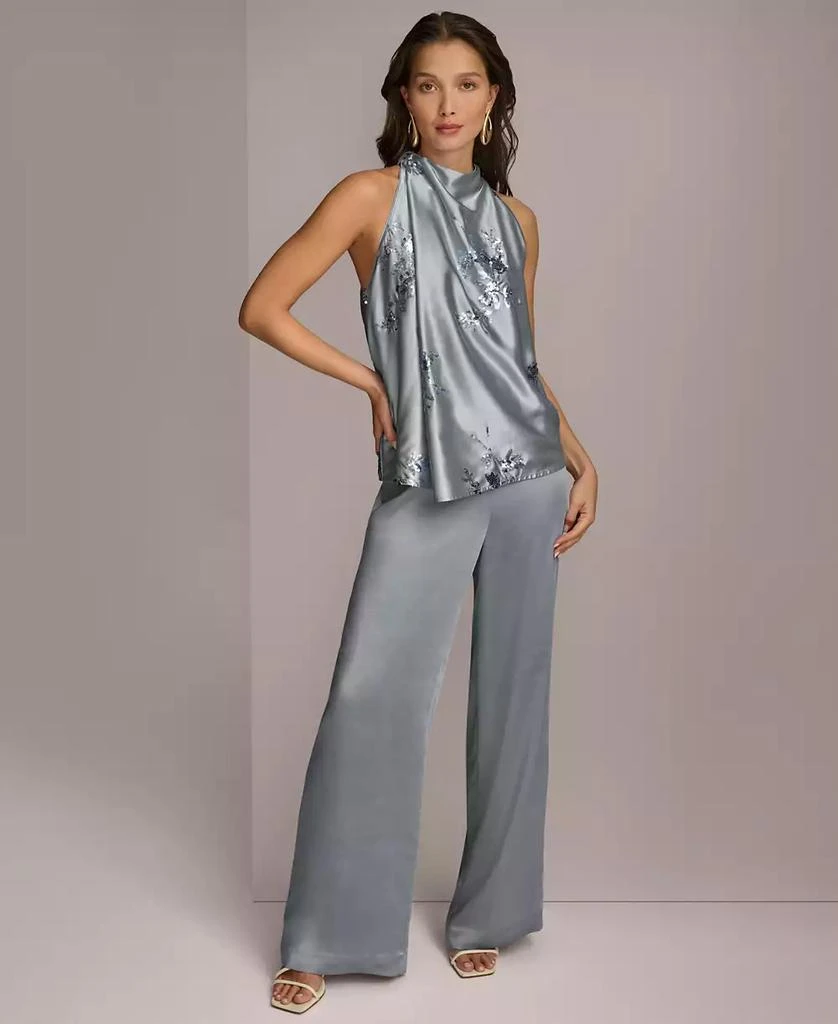 Donna Karan Women's Sequin-Embellished Satin Tank Top 4