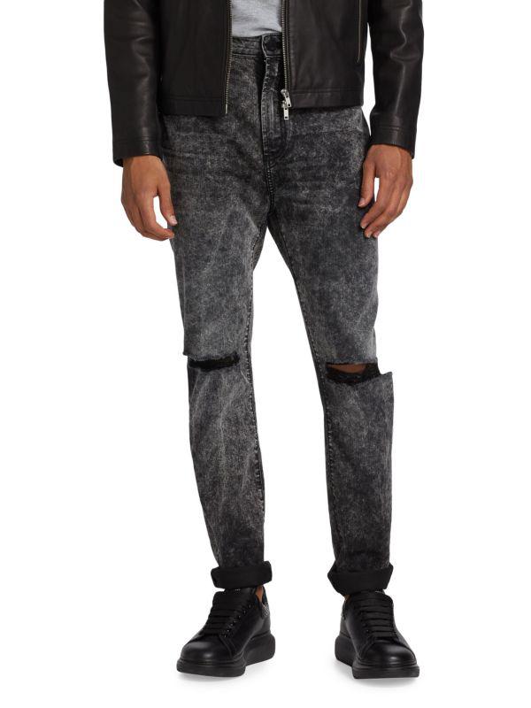 Monfrère Greyson Acid Wash Distressed Jeans