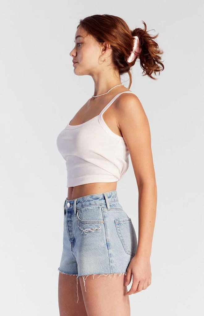 PacSun Bow Embroidered High Waisted Denim Festival Shorts 3