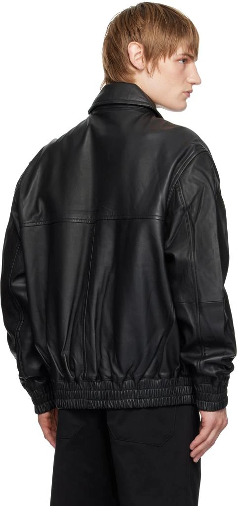 Studio Nicholson Black Piston Leather Jacket 3