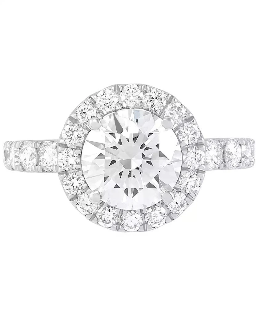 Grown With Love IGI Certified Lab Grown Diamond Halo Engagement Ring (3 ct. t.w.) in 14k White Gold 3