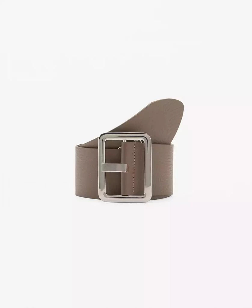 Mango Women's Wide Leather Belt 1