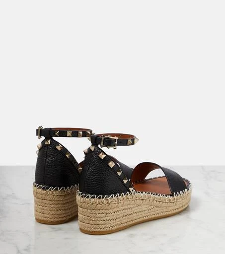 Valentino Rockstud leather espadrille wedges 3