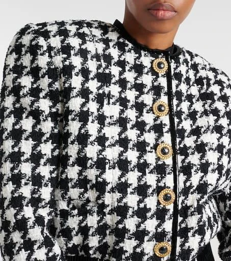 Balmain Houndstooth tweed jacket 4