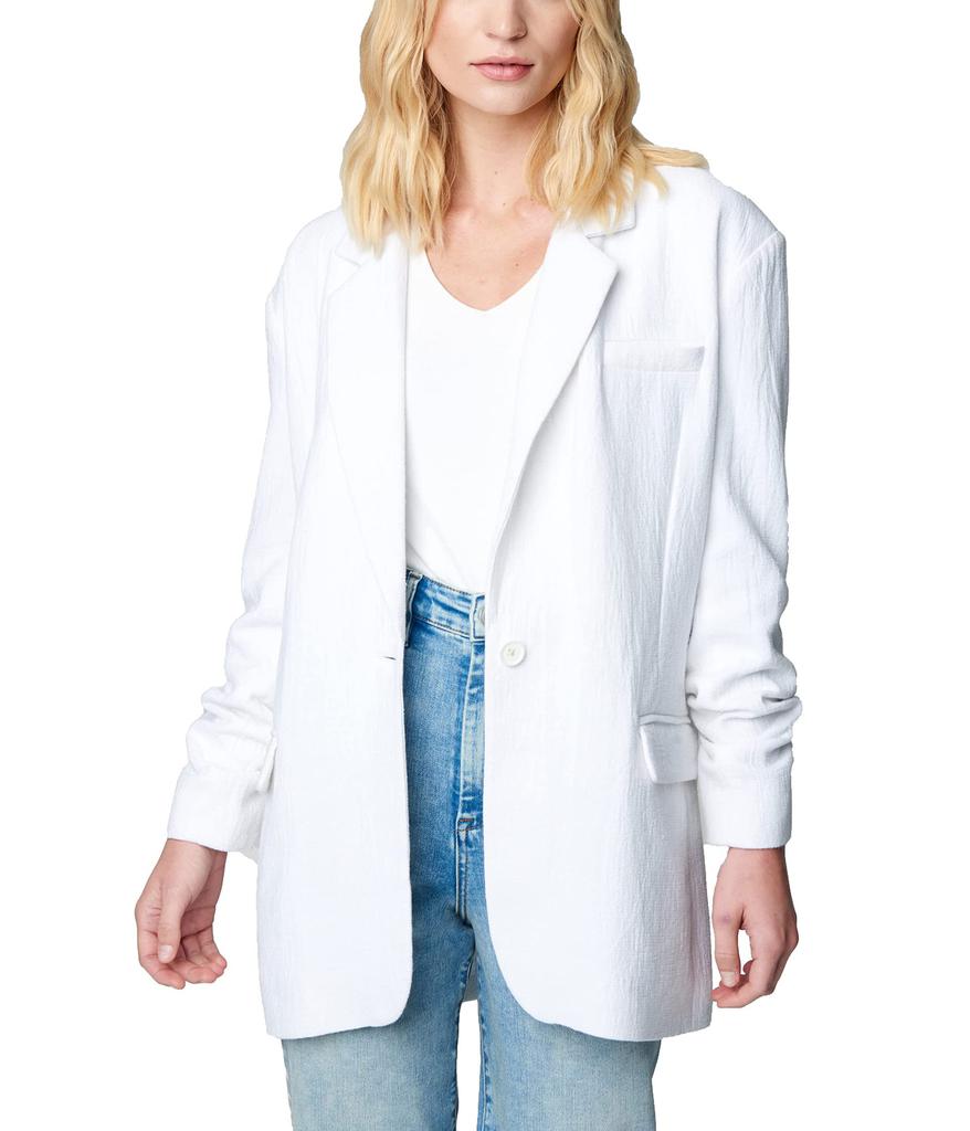 Blank NYC White Oversized Single Button Blazer in So Ice