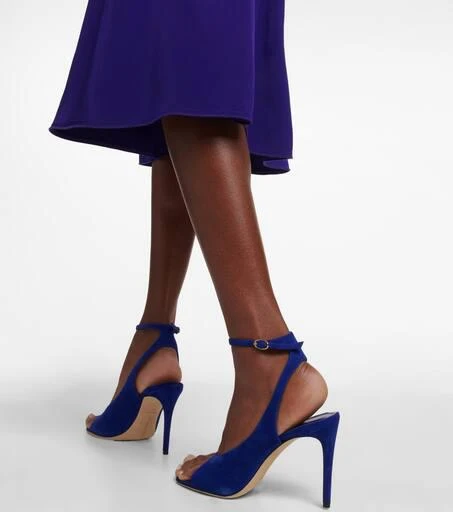 Victoria Beckham Suede slingback sandals 7