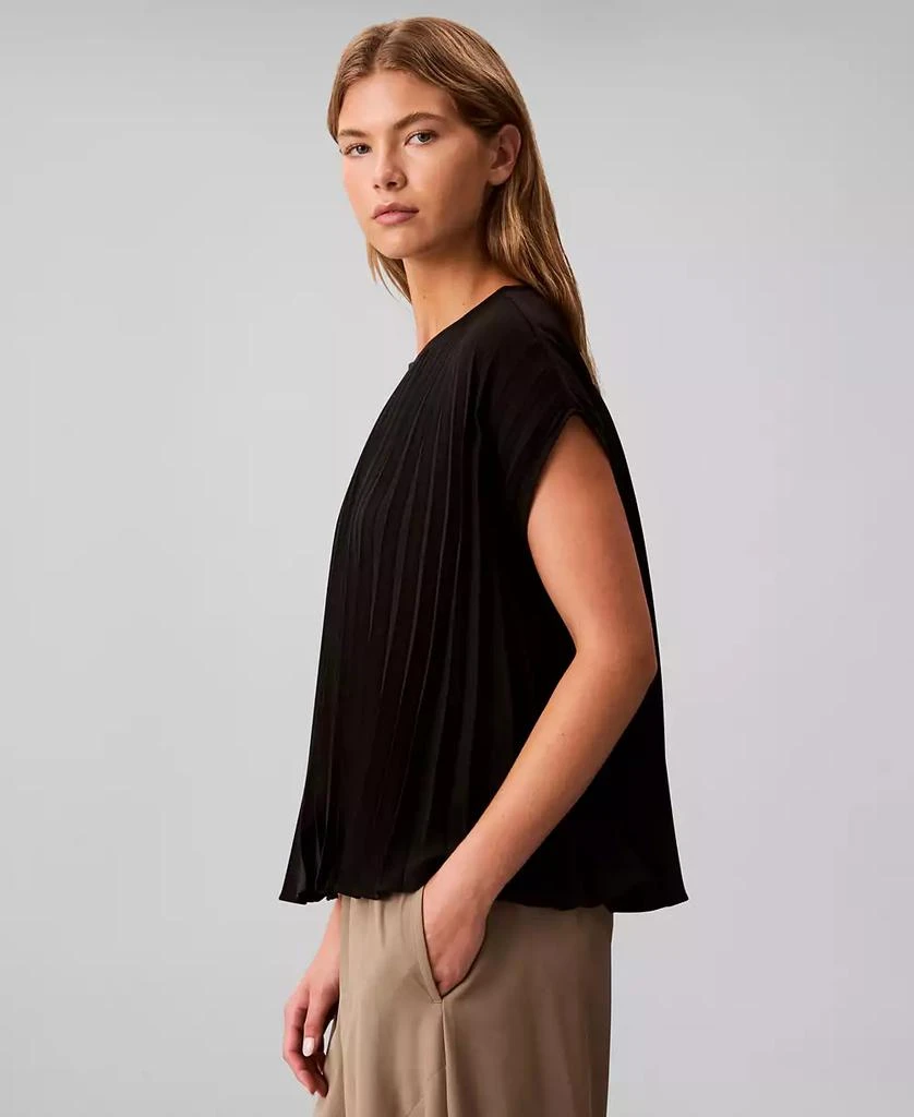 Calvin Klein Women
s Pleated Short Sleeve Top 7