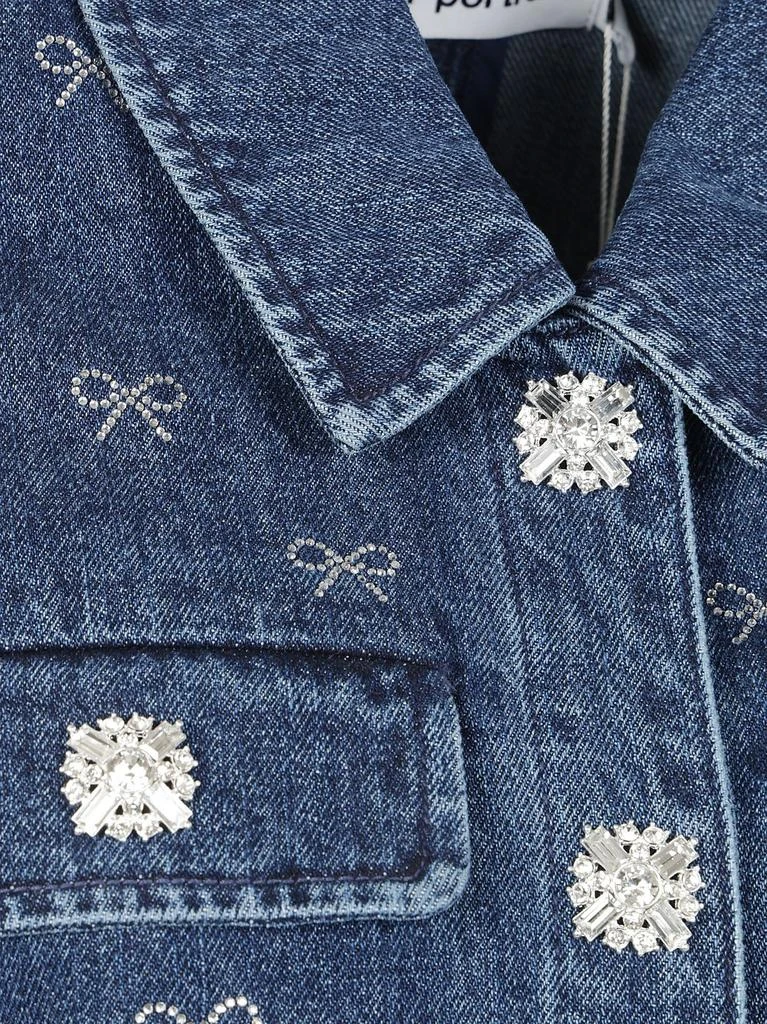 Self-Portrait Denim Diamante Bow Collared Mini Dress  On Sale Now with Up  to 24% Off | Discover Exclusive Deals & Savings at BeyondStyle  Authentic Self  Portrait adult|dresses|apparel & accessories|clothing|women with