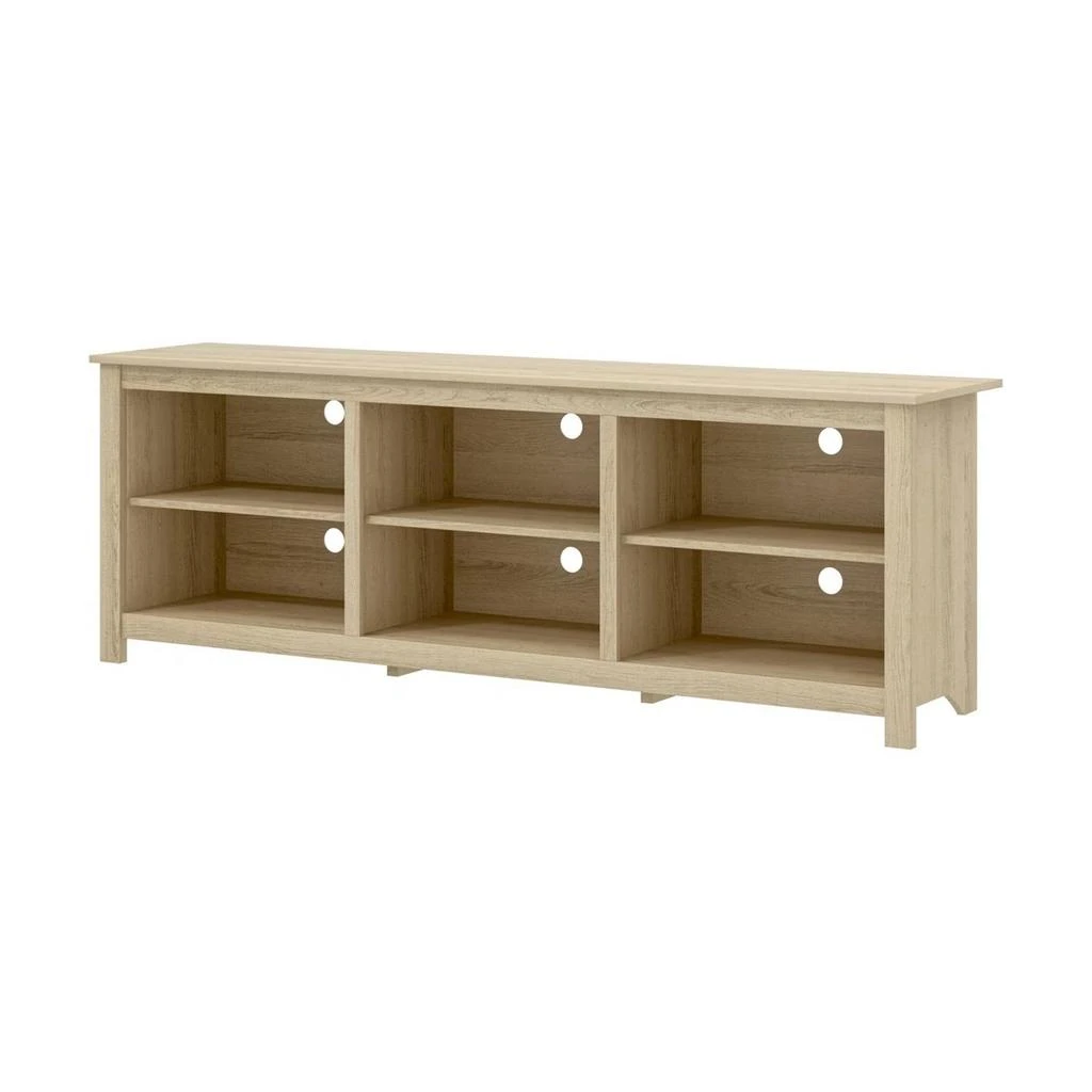Hivvago Farmhouse TV Stand in Light Oak Wood Finish - for TVs up to 70-inch 3