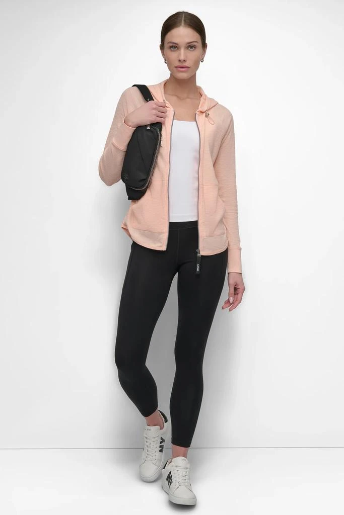 DKNY SLUB WAFFLE KNIT HOODIE 6