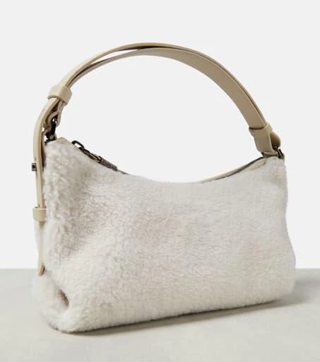 Brunello Cucinelli Faux shearling shoulder bag 6
