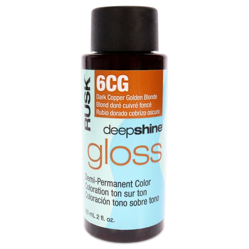 Rusk Deepshine Gloss Demi-Permanent Color - 6CG Dark Copper Golden Blonde by  for Unisex - 2 oz Hair Color