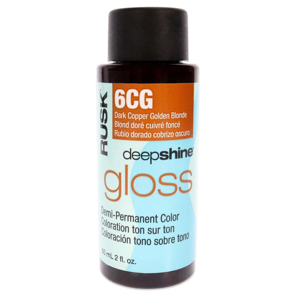 Rusk Deepshine Gloss Demi-Permanent Color - 6CG Dark Copper Golden Blonde by  for Unisex - 2 oz Hair Color 1