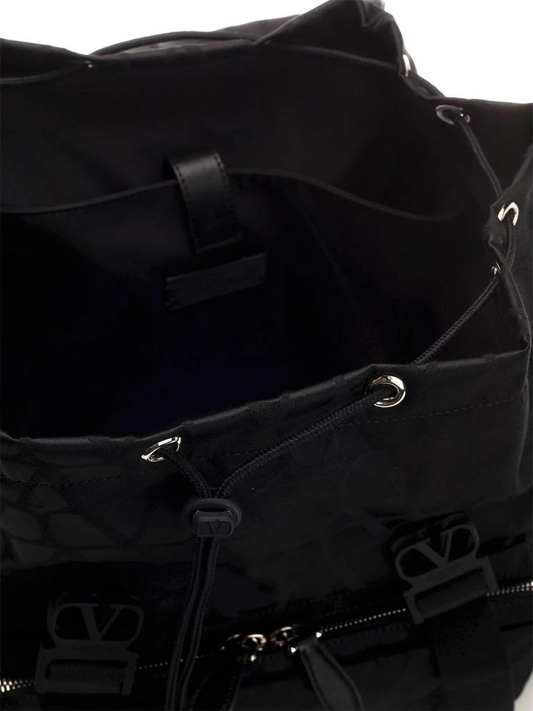 Valentino Valentino Buckle Detailed Foldover Top Backpack 4