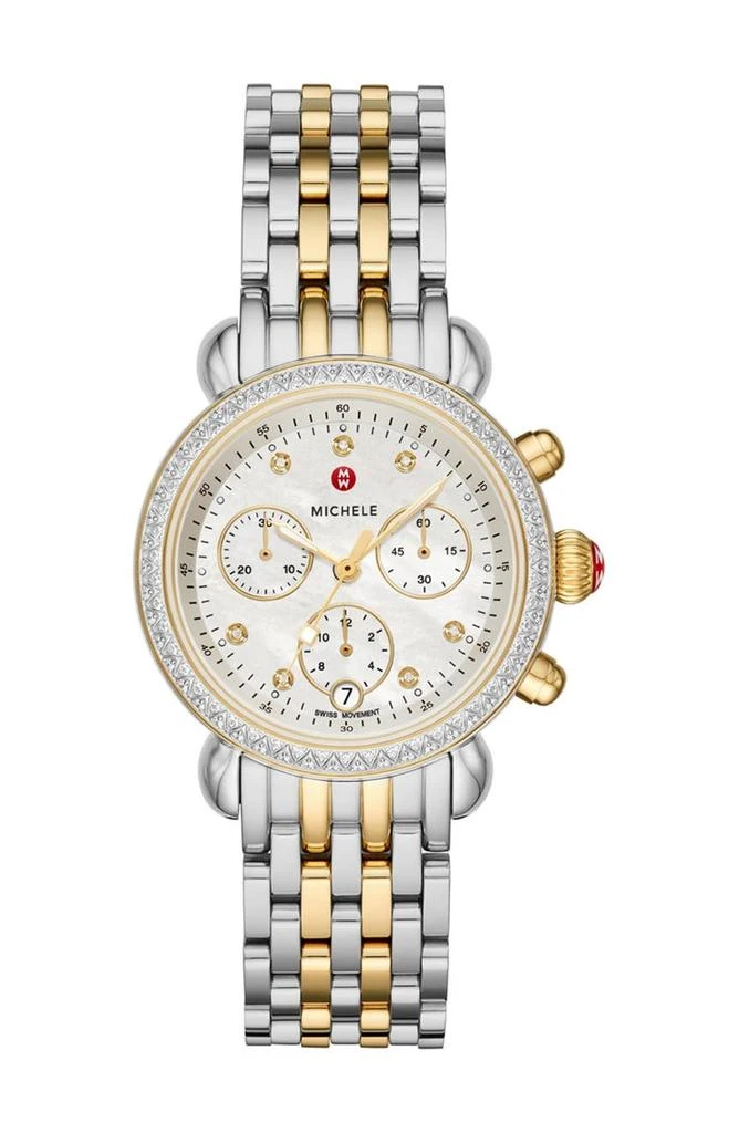Michele Women's Diamond Accent Two-Tone CSX36 Watch, 36mm - 0.62ctw 1