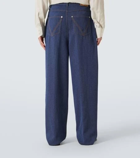 Bottega Veneta Wool and cotton drill wide-leg pants 4