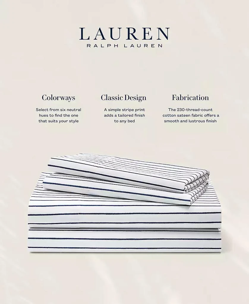 Ralph Lauren Spencer Stripe Sheet Set, California King 3